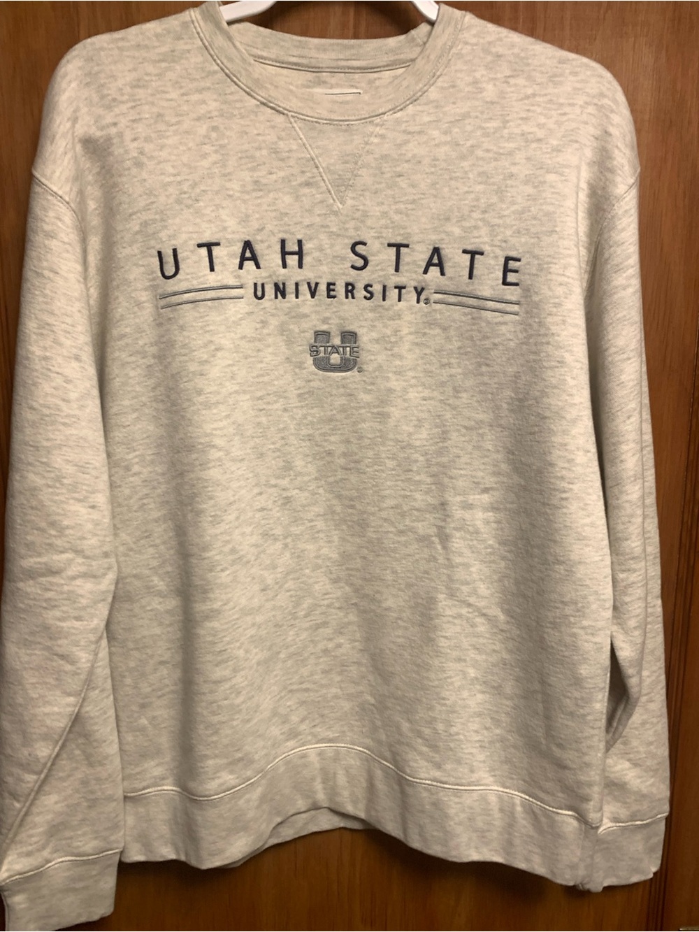 Utah State University Men's Crewneck Sweatshirt - Light heather-Gray